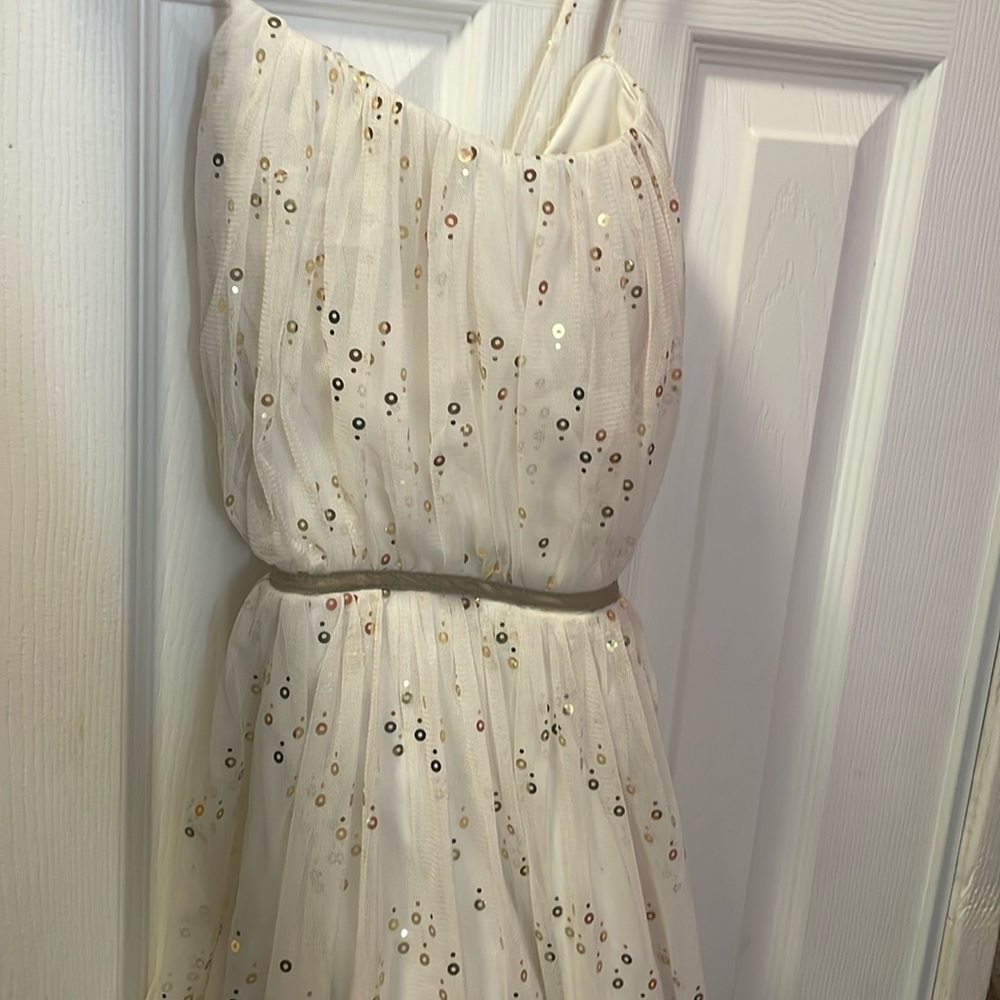 White and gold dress